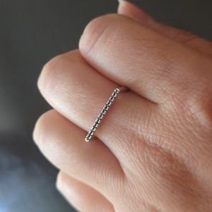 Diamond bar square ring sz 8
